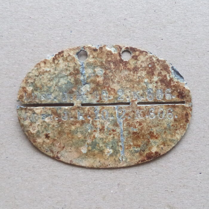 German WW1 Identity Disc - 5.Ldst. J. Ers. Batl. x. 30. - Image 2