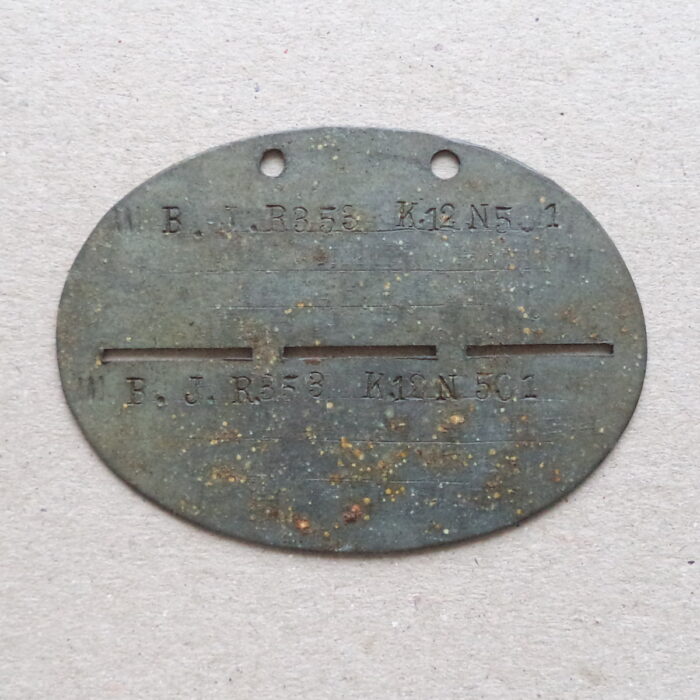 DSC02283 German WW1 Identity Disc - IIE. B. R. J. R. 38 - Image 2