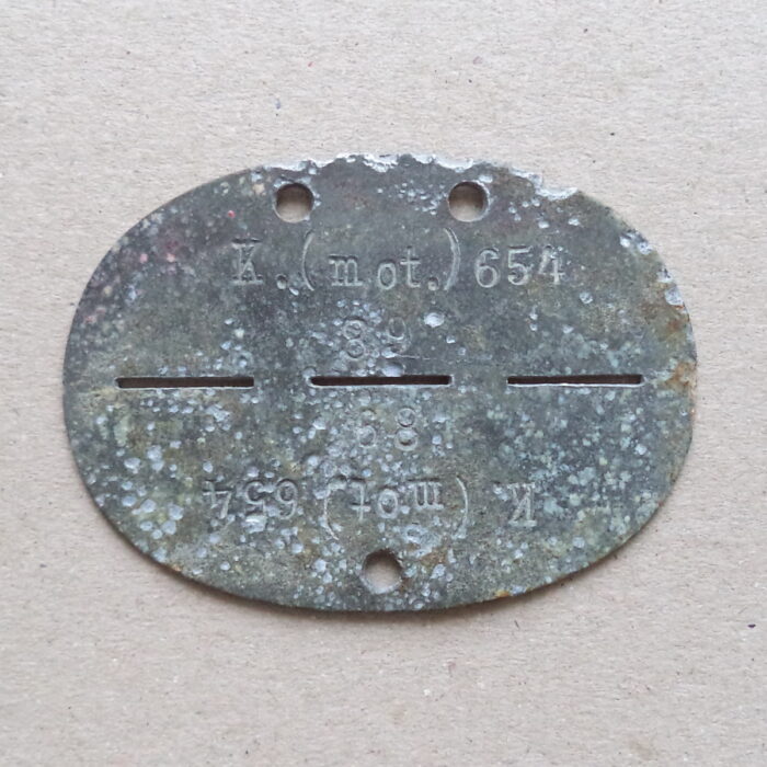 DSC02285 German WW2 Identity Disc - K. (mot.) 65 - Image 1