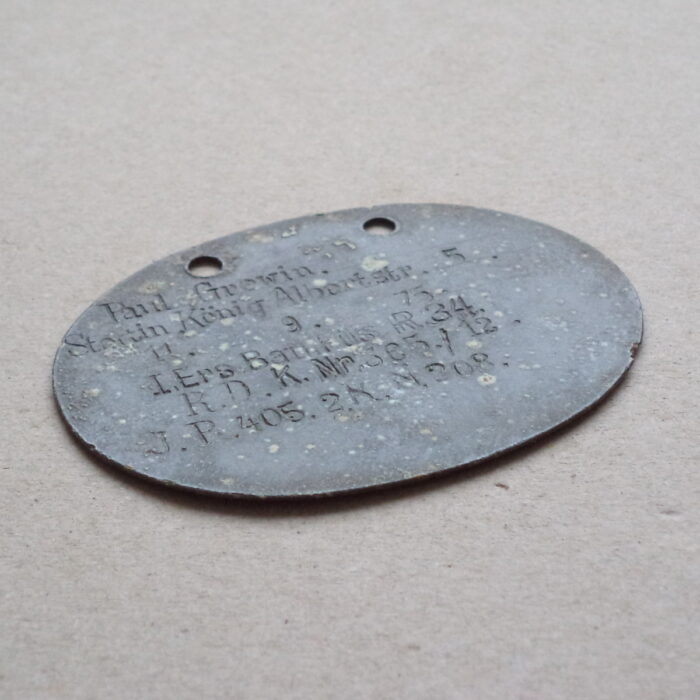 DSC02358 German WW1 Identity Disc - I. Ers. Batl. Füs. R. 34 - Image 3