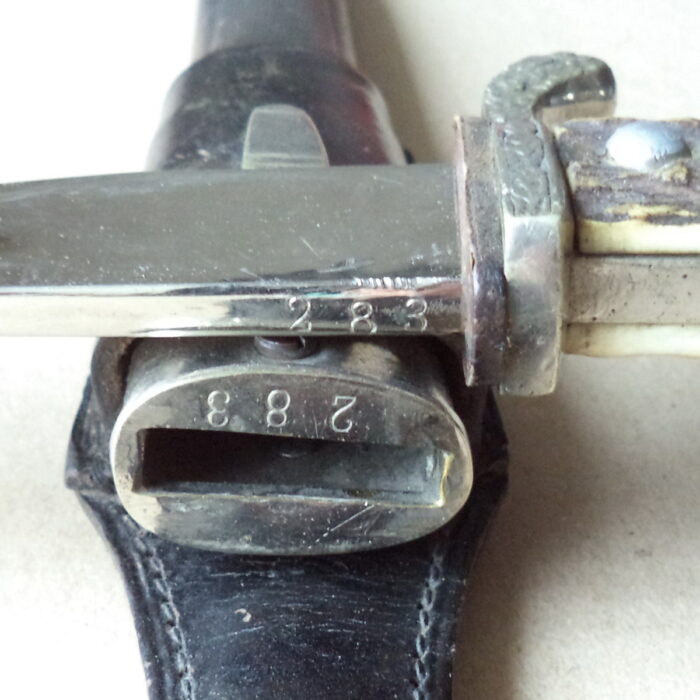 W 003 (14) Police Dress Bayonet with Frog - matching numbers - Image 14