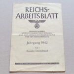 Worksheet - Reichsarbeitsblatt 1942