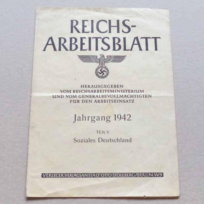 DSC03764 Worksheet - Reichsarbeitsblatt 1942 - Image 1
