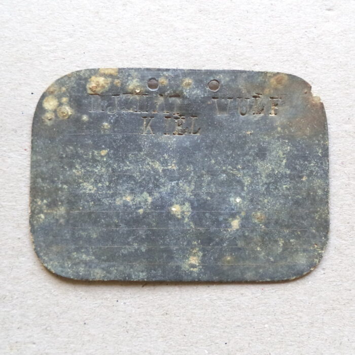 K 043 (1) German WW1 Identity Disc - Kiel - Image 1