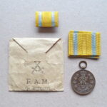 Saxony Friedrich August War Medal Bronze & Ribbon Bar