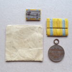 Saxony Friedrich August War Medal Bronze & Ribbon Bar - Image 2