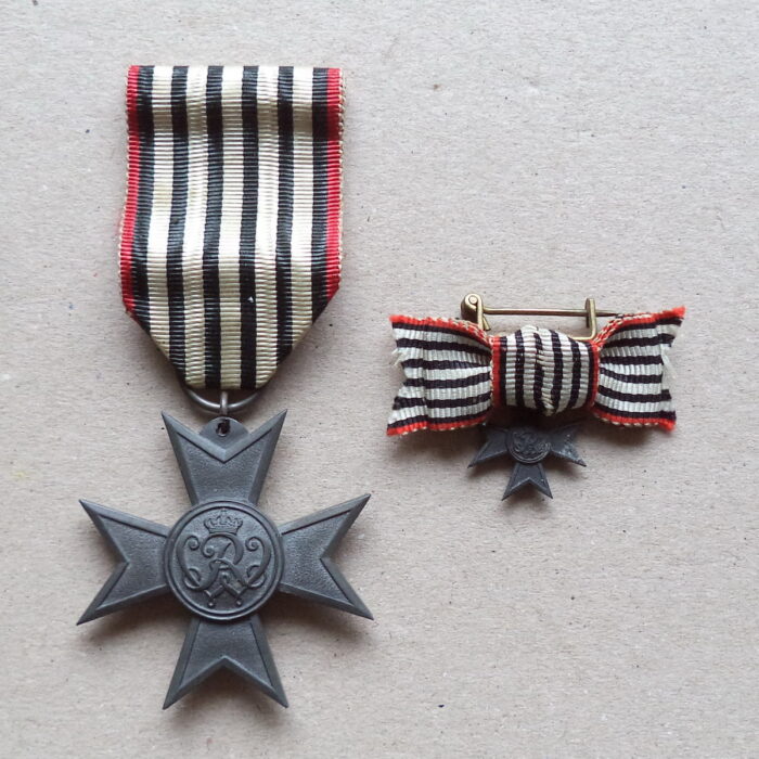 Prussia Merit Cross for War Aid with Miniature in Case - Image 2