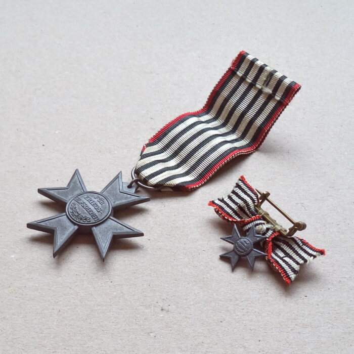 Prussia Merit Cross for War Aid with Miniature in Case - Image 5
