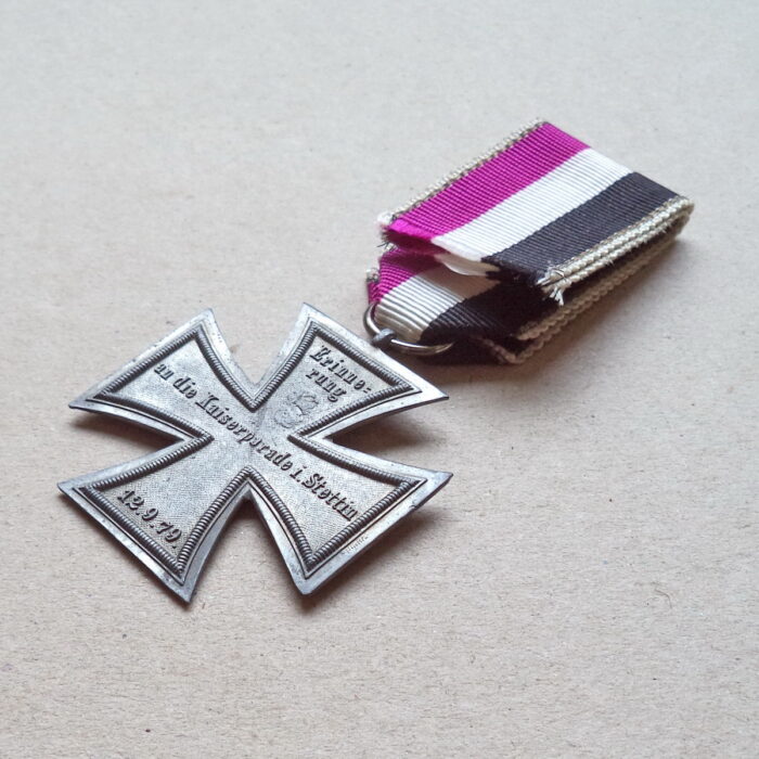 Prussia Kaiserparade Stettin 1879 Commemorative Cross - Image 4