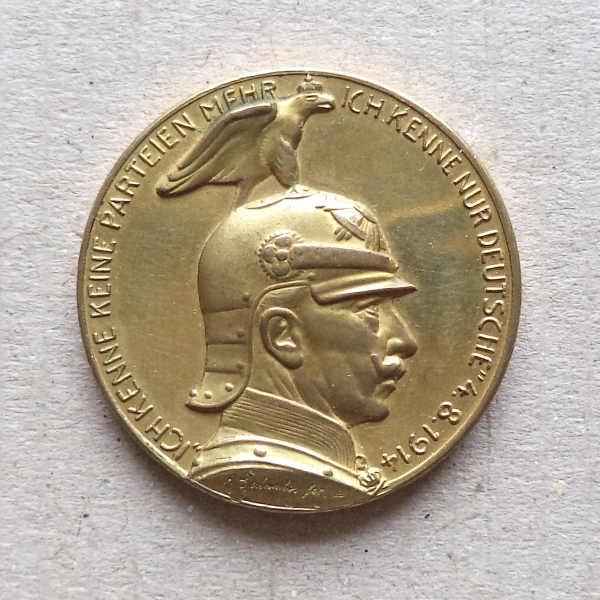 A 119 (1) Prussia Commemorative Coin to Wilhelm I Speech 1914 - Image 1